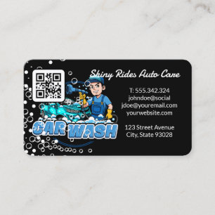 Tarjeta De Visita Lavado de Autos y Detallado Servicios Automotric