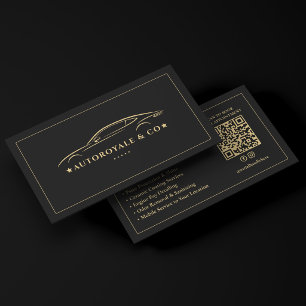 Tarjeta De Visita Lavado de coche premium elegante Detallado de auto