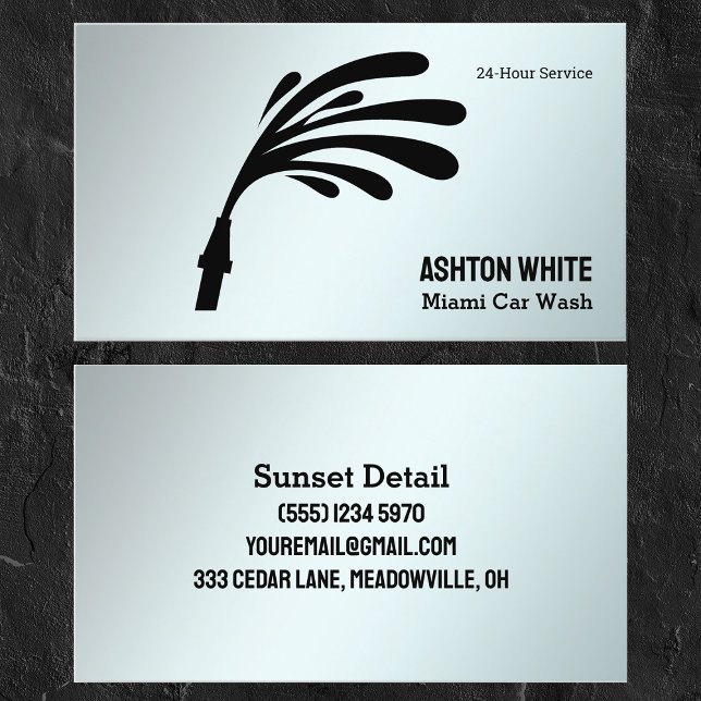 Tarjeta De Visita Lavado de coches (Car Wash Business Cards)