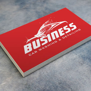 Tarjeta De Visita Lavado de coches Auto Detailing Automotive Modern 