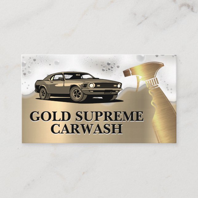 Tarjeta De Visita Lavado de coches | Botella de pulverización | Suds (Anverso)