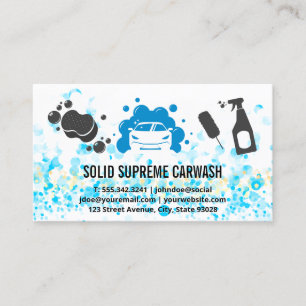 Tarjeta De Visita Lavado de coches   Herramientas de limpieza   Soap
