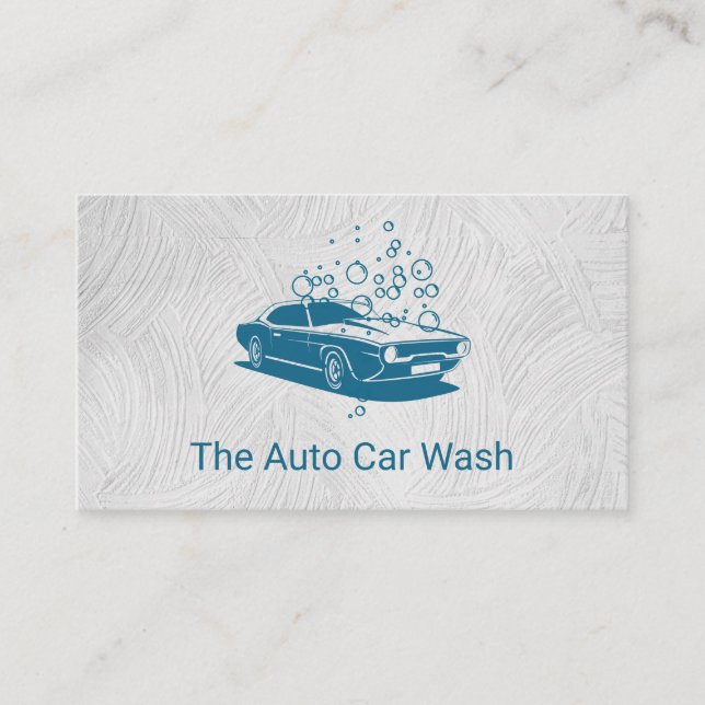 Tarjeta De Visita Lavado de coches | Limpieza automática (Anverso)