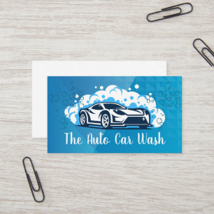 Tarjeta De Visita Lavado de coches   Limpieza automática   Bolas de 