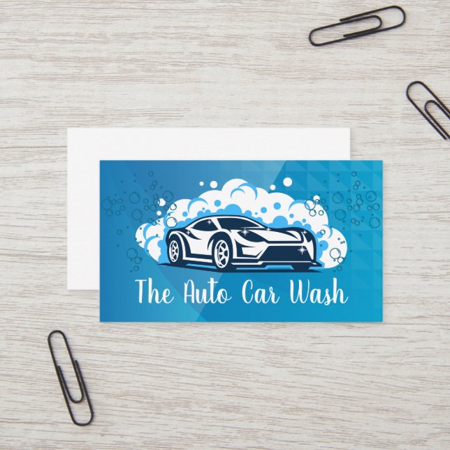 Tarjeta De Visita Lavado de coches | Limpieza automática | Bolas de  (Anverso/Reverso In Situ)