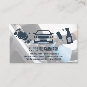 Tarjeta De Visita Lavado de coches y desconexión   Limpieza de inter