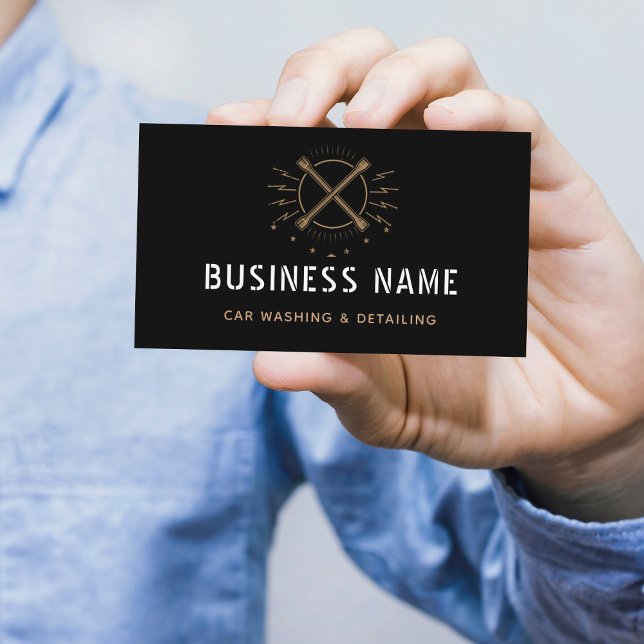 Tarjeta De Visita Lavado de coches y reparación móvil de desconexión (Subido por el creador)