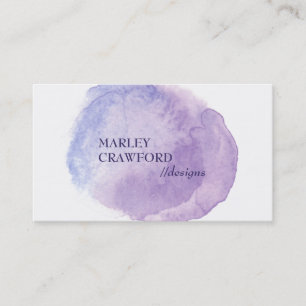 Tarjeta De Visita Lavado de color púrpura moderno