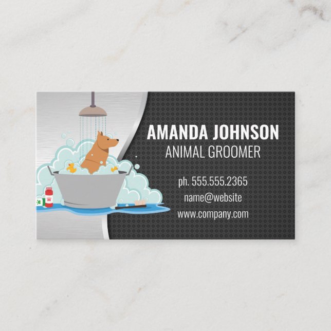 Tarjeta De Visita Lavado de perro (Anverso)