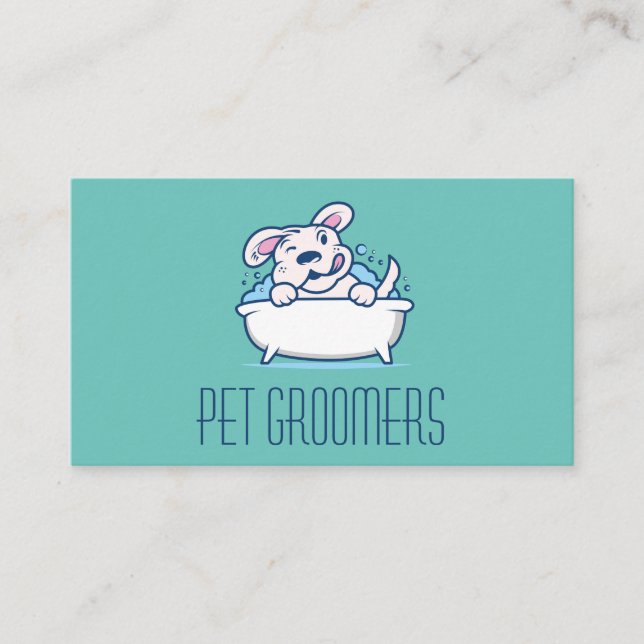 Tarjeta De Visita Lavado de perro | Servicios para animales (Anverso)