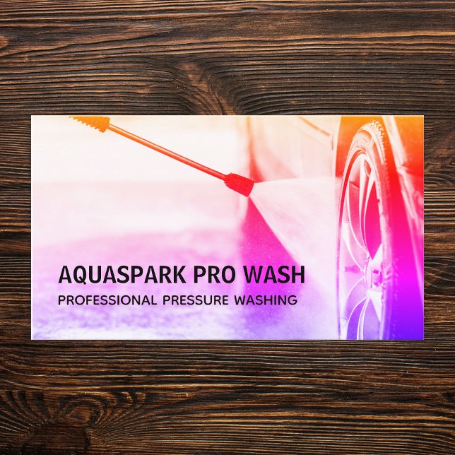 Tarjeta De Visita Lavado de presión (Pressure Washing Business Cards)