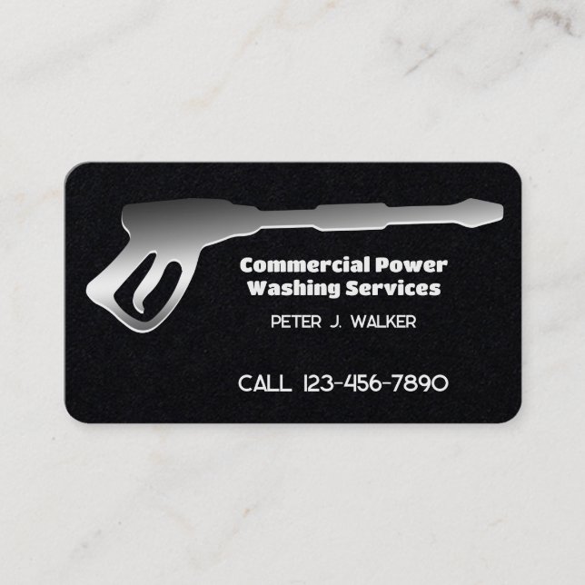 Tarjeta De Visita Lavado de presión comercial premium (Anverso)
