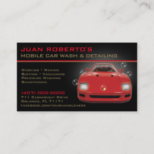Tarjeta De Visita Lavado de presión de desuso de lavado de coche móv