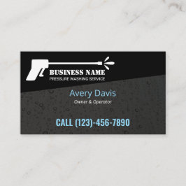 Tarjeta De Visita Lavado de presión Lámina de energía negro moderno