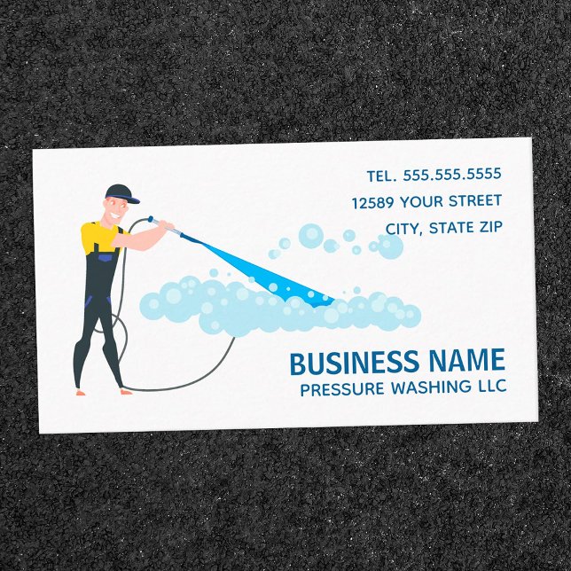 Tarjeta De Visita Lavado eléctrico de lavado a presión (Pressure Washing Business Cards)