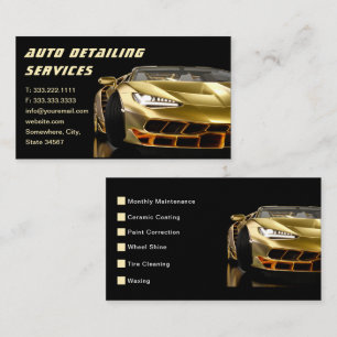 Tarjeta De Visita Lavado profesional de coches y desconexión automát