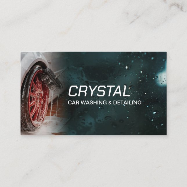 Tarjeta De Visita Lavado profesional de coches y desconexión automát (Anverso)
