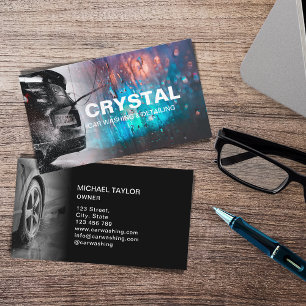 Tarjeta De Visita Lavado profesional de coches y desconexión automát