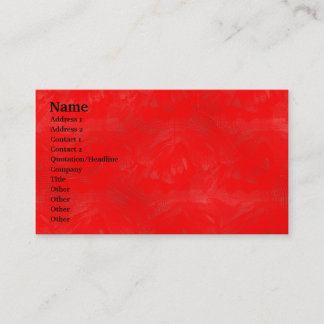 Tarjeta De Visita Lavado rojo