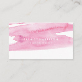 Tarjeta De Visita Lavado rosado moderno de la acuarela