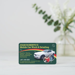 Tarjeta De Visita Lavado y desconexión de coches móviles - Tem de la