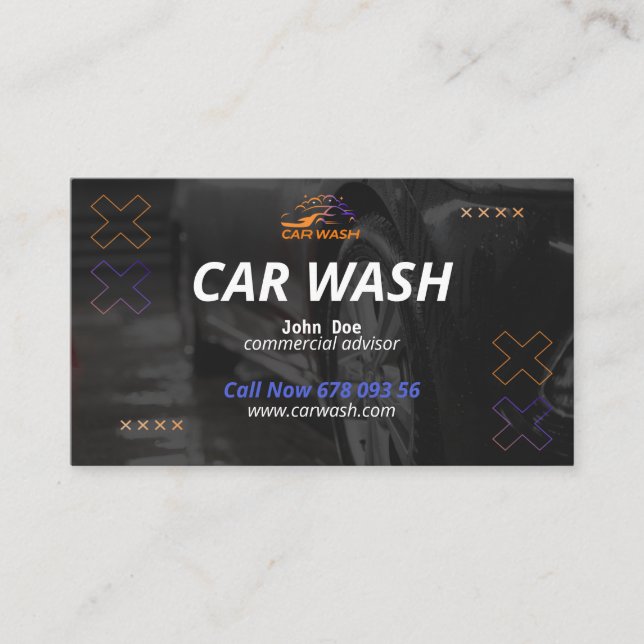 Tarjeta De Visita Lavado y desconexión profesional de coches - Lavad (Anverso)
