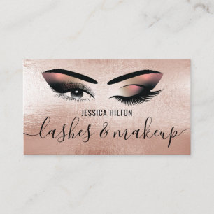 Tarjeta De Visita Lavado y maquillaje de Relieve metalizado de oro r