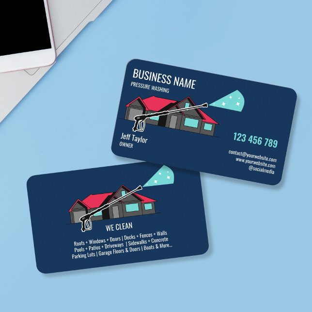 Tarjeta De Visita Lavador de corriente de presión profesional (Subido por el creador)