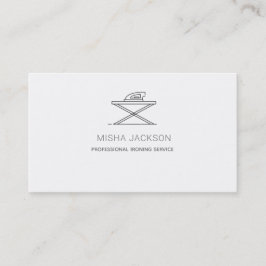Tarjeta De Visita Lavadora de planchado profesional gris-blanco mini