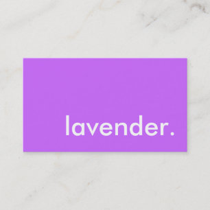 Tarjeta De Visita lavanda.