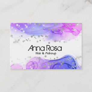 Tarjeta De Visita Lavanda abstracta moderna de la magenta de la