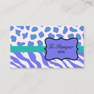 Tarjeta De Visita Lavanda, blanco, Verde azulado Personalizado de pi