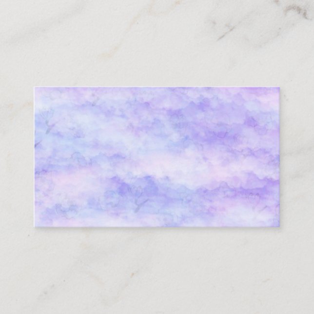 Tarjeta De Visita Lavanda cielo pastel, azul y rosa  (Anverso)