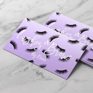 Tarjeta De Visita Lavanda Clásica Artista De Maquillaje De Broches