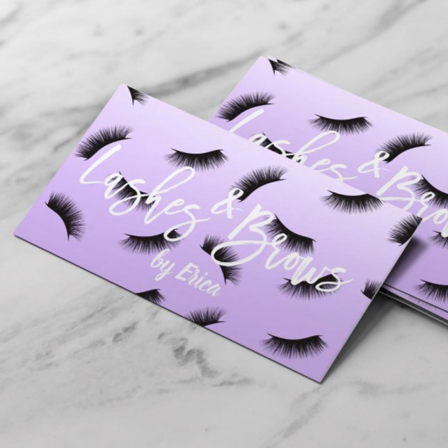 Tarjeta De Visita Lavanda Clásica Artista De Maquillaje De Broches (Subido por el creador)