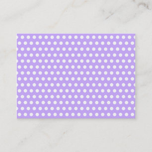 Tarjeta De Visita Lavanda con lunares blancos