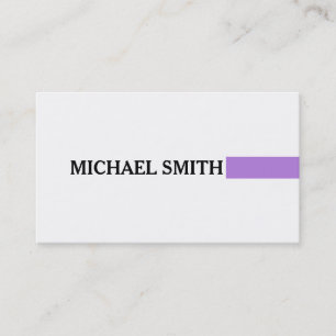 Tarjeta De Visita Lavanda elegante profesional Moderno Blanco