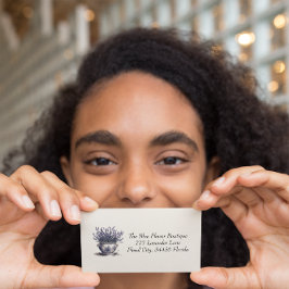 Tarjeta De Visita Lavanda en azul Delft, personalizable