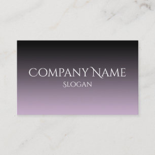 Tarjeta De Visita Lavanda gris y negro Ombre