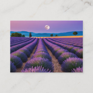Tarjeta De Visita Lavanda Naturaleza Al Aire Libre Paisaje Tranquilo
