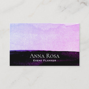 Tarjeta De Visita Lavanda negra púrpura del rosa abstracto de la