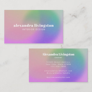 Tarjeta De Visita Lavanda Rubor Femenino Mujer Emprendedora Personal