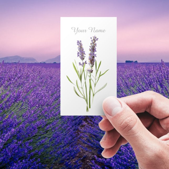 Tarjeta De Visita Lavanda vintage (Subido por el creador)