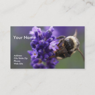 Tarjeta De Visita Lavanda y abeja
