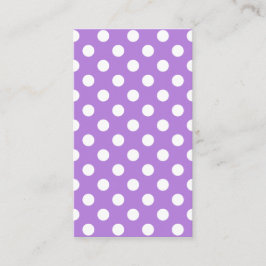 Tarjeta De Visita Lavanda y puntos de Polka Blanco