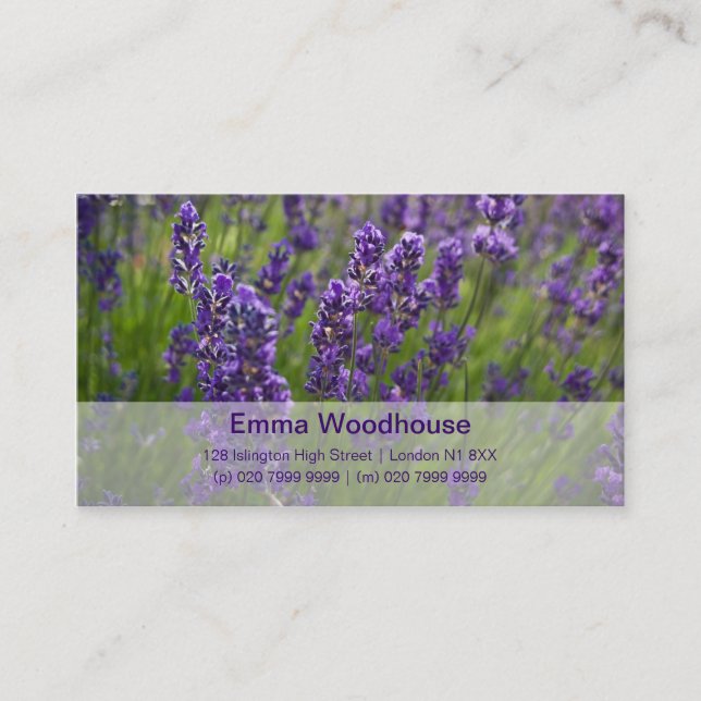 Tarjeta De Visita Lavendar el | Lavendel (Anverso)