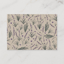 Tarjeta De Visita Lavender Botanical Pattern Business Card