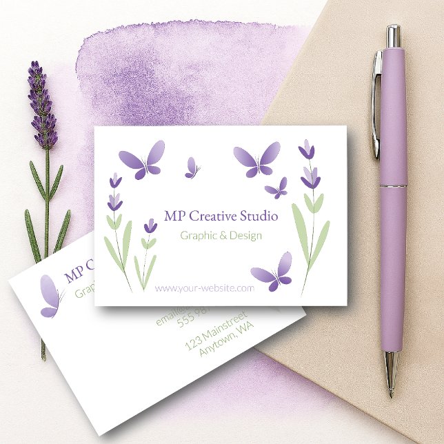Tarjeta De Visita Lavender Business Branding (Subido por el creador)