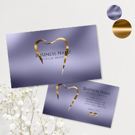Tarjeta de visita Lavender & Gold Dentist