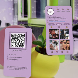 Tarjeta De Visita Lavender Light Purple Trendy Salon de Instagram